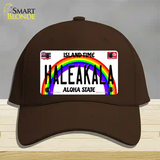 Haleakala Hawaii Novelty License Plate Hat Cotton / Dark Brown