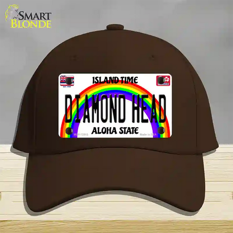 Diamond Head Hawaii Novelty License Plate Hat Cotton / Dark Brown