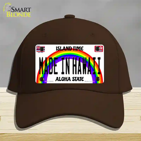 Made In Hawaii Novelty License Plate Hat Cotton / Dark Brown