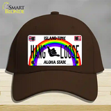 Hang Loose Hawaii Novelty License Plate Hat Cotton / Dark Brown