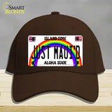 Just Mauid Hawaii Novelty License Plate Hat Cotton / Dark Brown