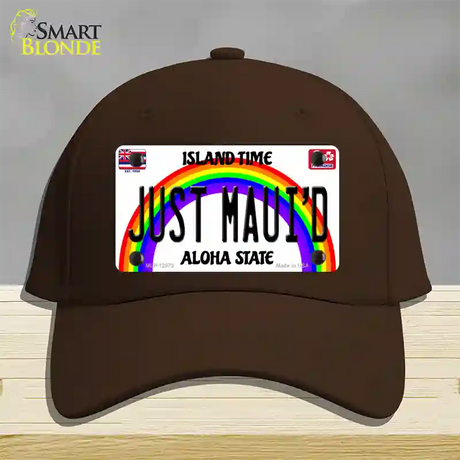 Just Mauid Hawaii Novelty License Plate Hat Cotton / Dark Brown