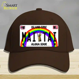 Mai Tai Hawaii Novelty License Plate Hat Cotton / Dark Brown