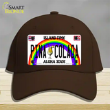 Pina Colada Hawaii Novelty License Plate Hat Cotton / Dark Brown