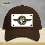 Route 66 Shield Emblem Novelty License Plate Hat Cotton / Dark Brown