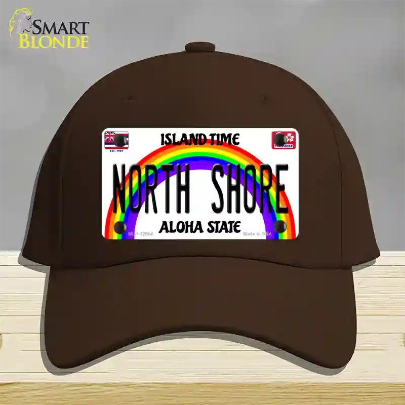 North Shore Hawaii Novelty License Plate Hat Cotton / Dark Brown