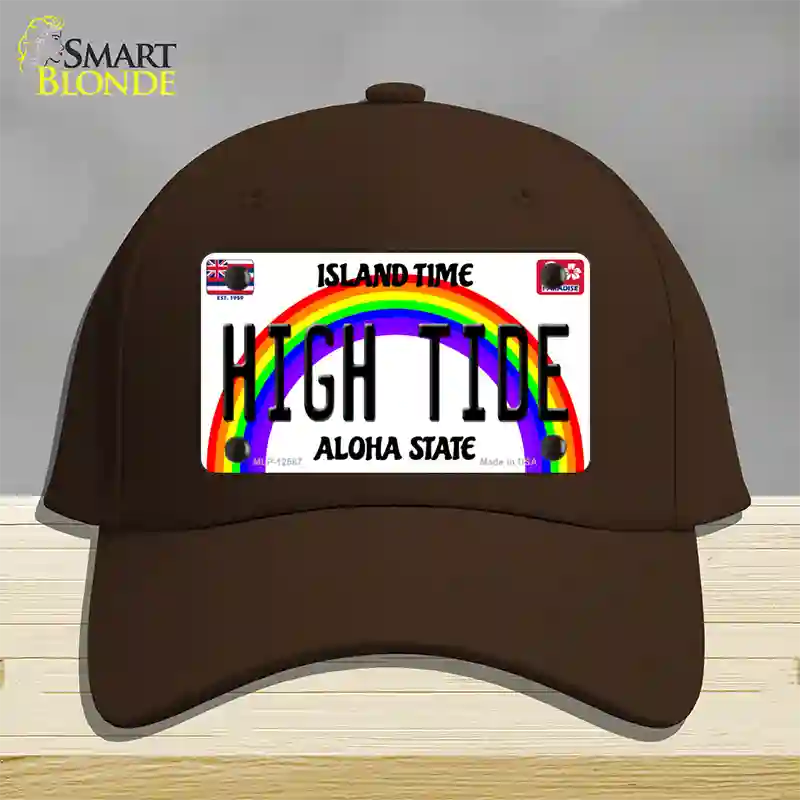 High Tide Hawaii Novelty License Plate Hat Cotton / Dark Brown