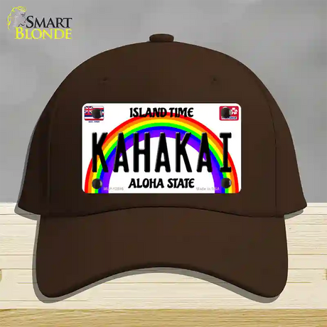 Kahakai Hawaii Novelty License Plate Hat Cotton / Dark Brown