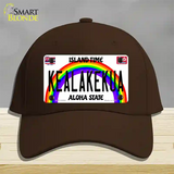 Kealakekua Hawaii Novelty License Plate Hat Cotton / Dark Brown