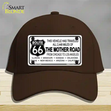 Route 66 The Mother Road Novelty License Plate Hat Cotton / Dark Brown