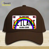 Leilani Hawaii Novelty License Plate Hat Cotton / Dark Brown