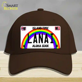 Lanai Hawaii Novelty License Plate Hat Cotton / Dark Brown