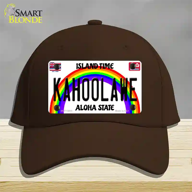 Kahoolawe Hawaii Novelty License Plate Hat Cotton / Dark Brown