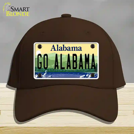 Go Alabama Novelty License Plate Hat Cotton / Dark Brown