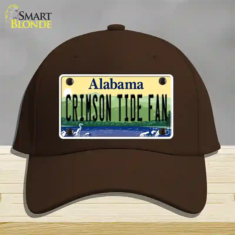 Crimson Tide Fan Novelty License Plate Hat Cotton / Dark Brown