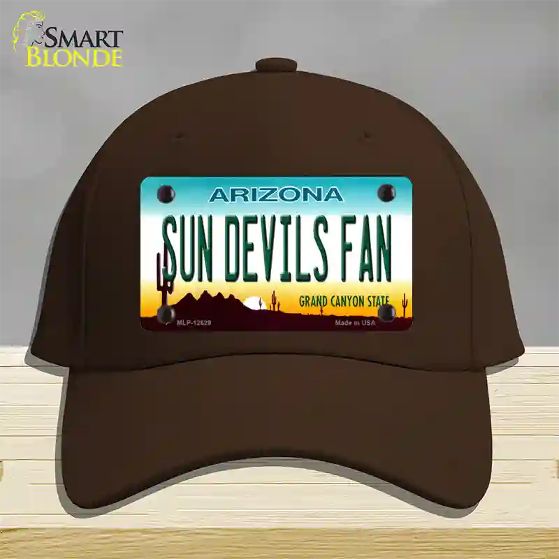 Sun Devils Fan Novelty License Plate Hat Cotton / Dark Brown