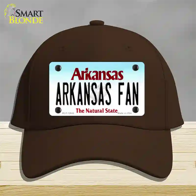 Arkansas Fan Novelty License Plate Hat Cotton / Dark Brown