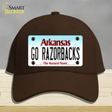 Go Razorbacks Novelty License Plate Hat Cotton / Dark Brown