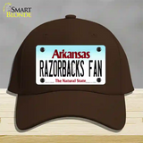 Razorbacks Fan Novelty License Plate Hat Cotton / Dark Brown