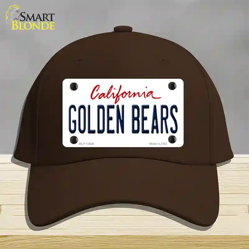 Golden Bears Novelty License Plate Hat Cotton / Dark Brown