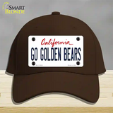 Go Golden Bears Novelty License Plate Hat Cotton / Dark Brown