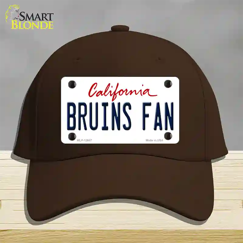 Bruins Fan Novelty License Plate Hat Cotton / Dark Brown