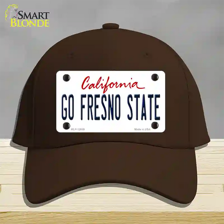 Go Fresno State Novelty License Plate Hat Cotton / Dark Brown