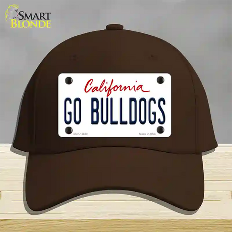 Go Bulldogs Novelty License Plate Hat Cotton / Dark Brown