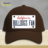 Bulldogs Fan Novelty License Plate Hat Cotton / Dark Brown