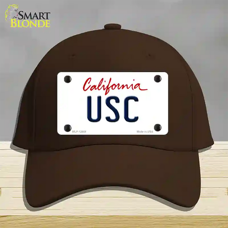 USC Novelty License Plate Hat Cotton / Dark Brown