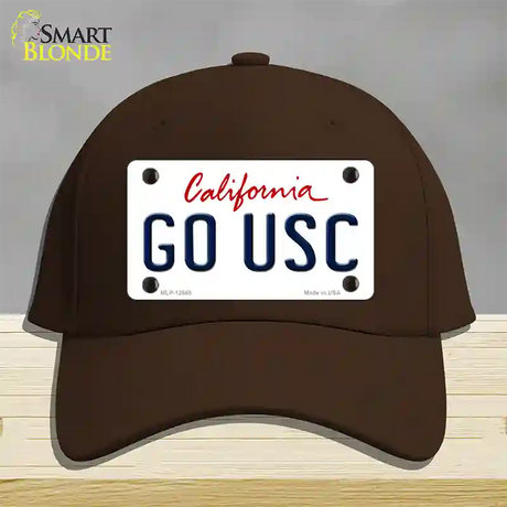 Go USC Novelty License Plate Hat Cotton / Dark Brown