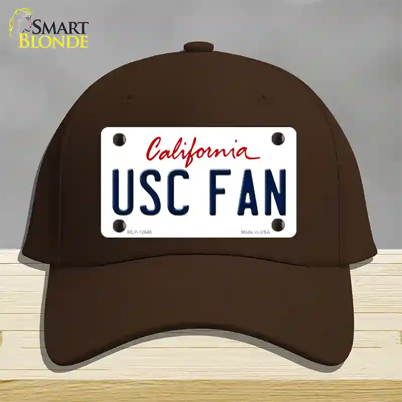 USC Fan Novelty License Plate Hat Cotton / Dark Brown