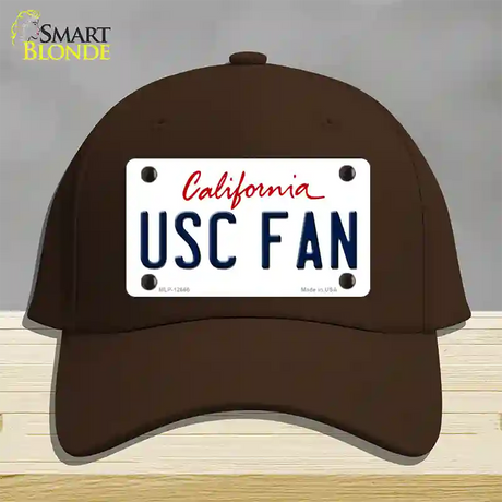 USC Fan Novelty License Plate Hat Cotton / Dark Brown