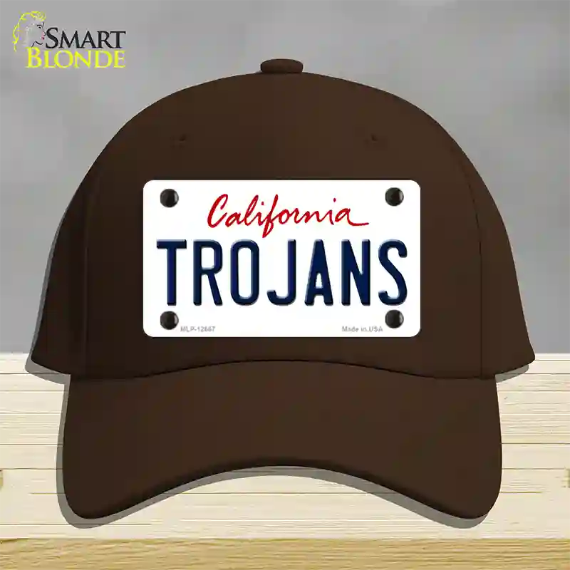 Trojans Novelty License Plate Hat Cotton / Dark Brown