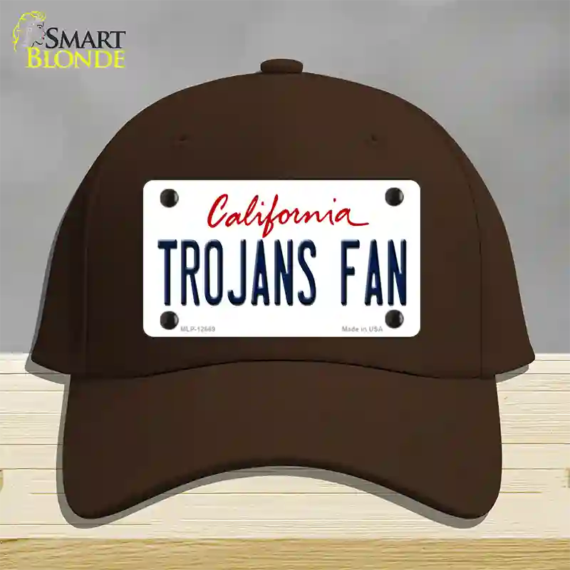 Trojans Fan Novelty License Plate Hat Cotton / Dark Brown