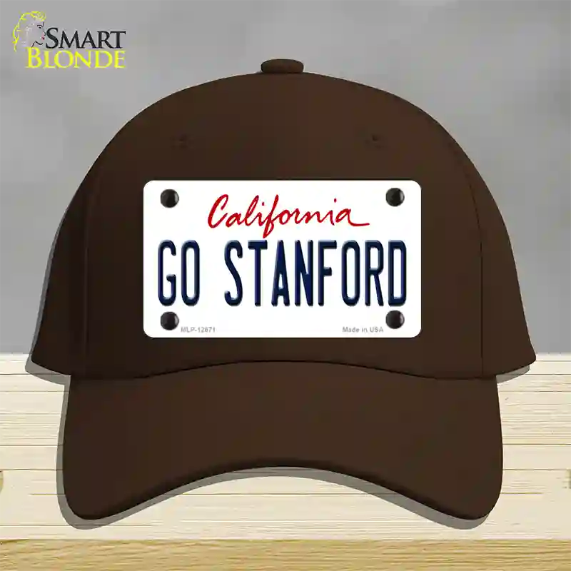 Go Stanford Novelty License Plate Hat Cotton / Dark Brown