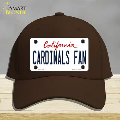 Cardinals Fan Novelty License Plate Hat Cotton / Dark Brown