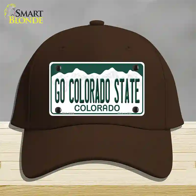 Go Colorado State Novelty License Plate Hat Cotton / Dark Brown