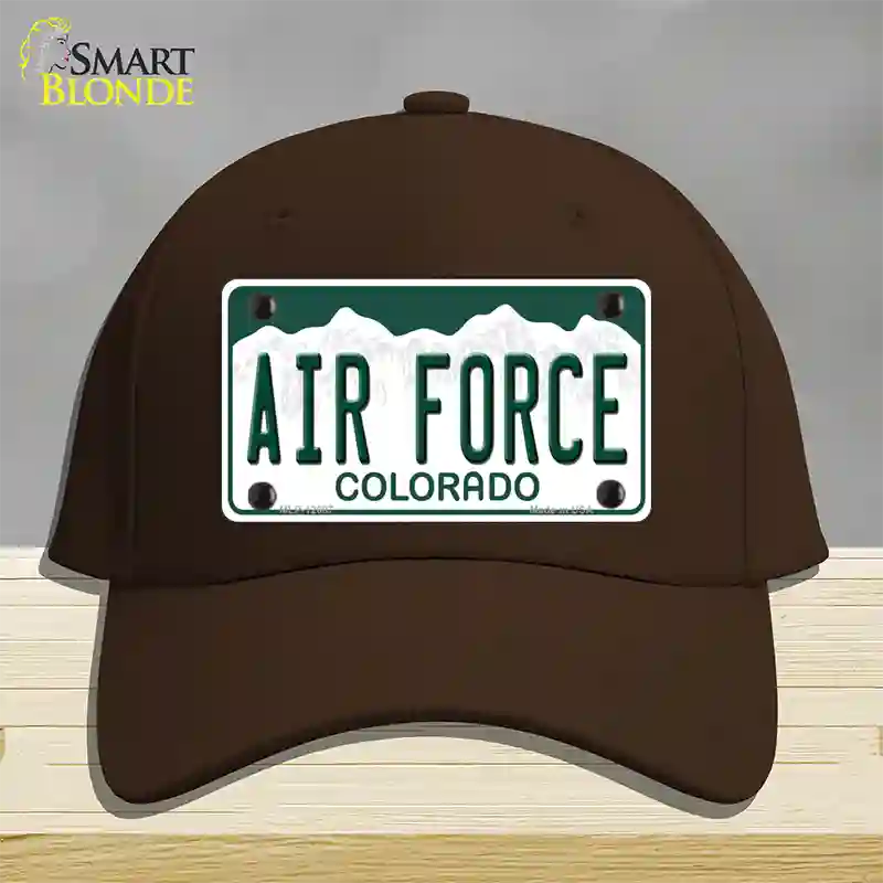 Air Force Novelty License Plate Hat Cotton / Dark Brown