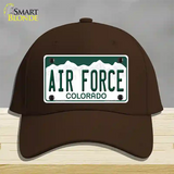 Air Force Novelty License Plate Hat Cotton / Dark Brown