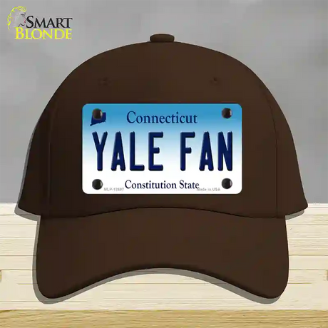 Yale Fan Novelty License Plate Hat Cotton / Dark Brown