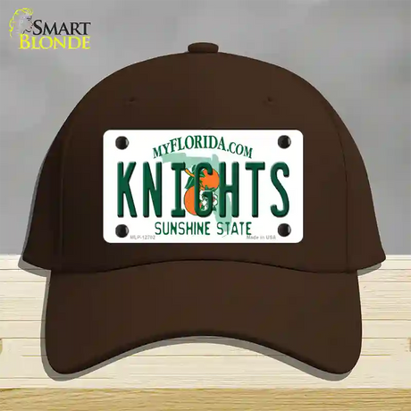 Knights Novelty License Plate Hat Cotton / Dark Brown