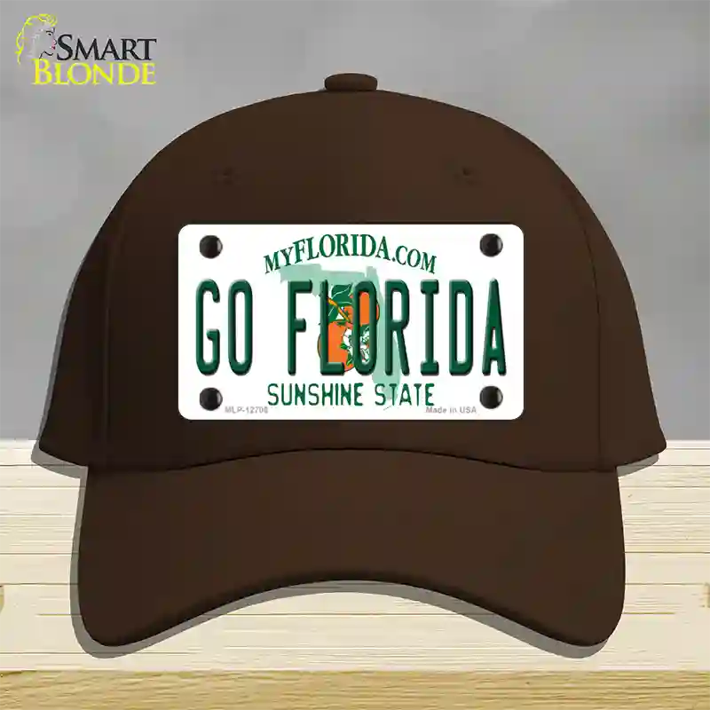 Go Florida Novelty License Plate Hat Cotton / Dark Brown