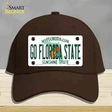 Go Florida State Novelty License Plate Hat Cotton / Dark Brown