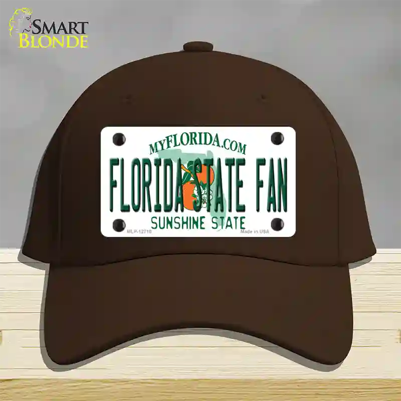 Florida State Fan Novelty License Plate Hat Cotton / Dark Brown