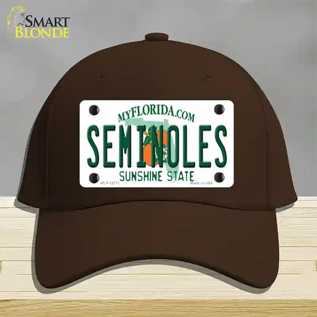 Seminoles Novelty License Plate Hat Cotton / Dark Brown