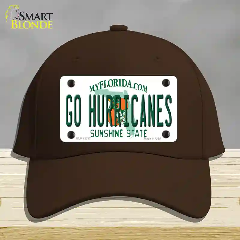 Go Hurricanes Novelty License Plate Hat Cotton / Dark Brown