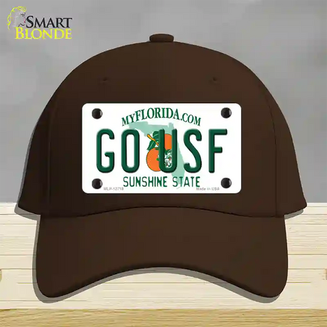 Go USF Novelty License Plate Hat Cotton / Dark Brown