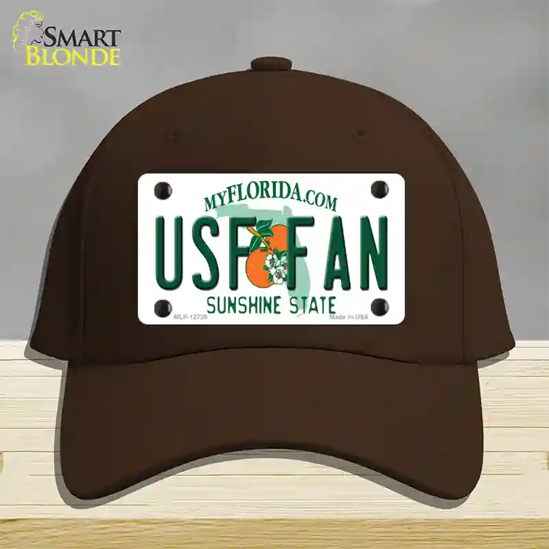 USF Fan Novelty License Plate Hat Cotton / Dark Brown