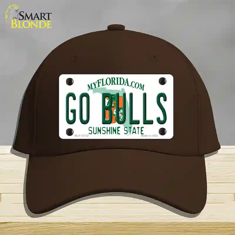 Go Bulls Novelty License Plate Hat Cotton / Dark Brown